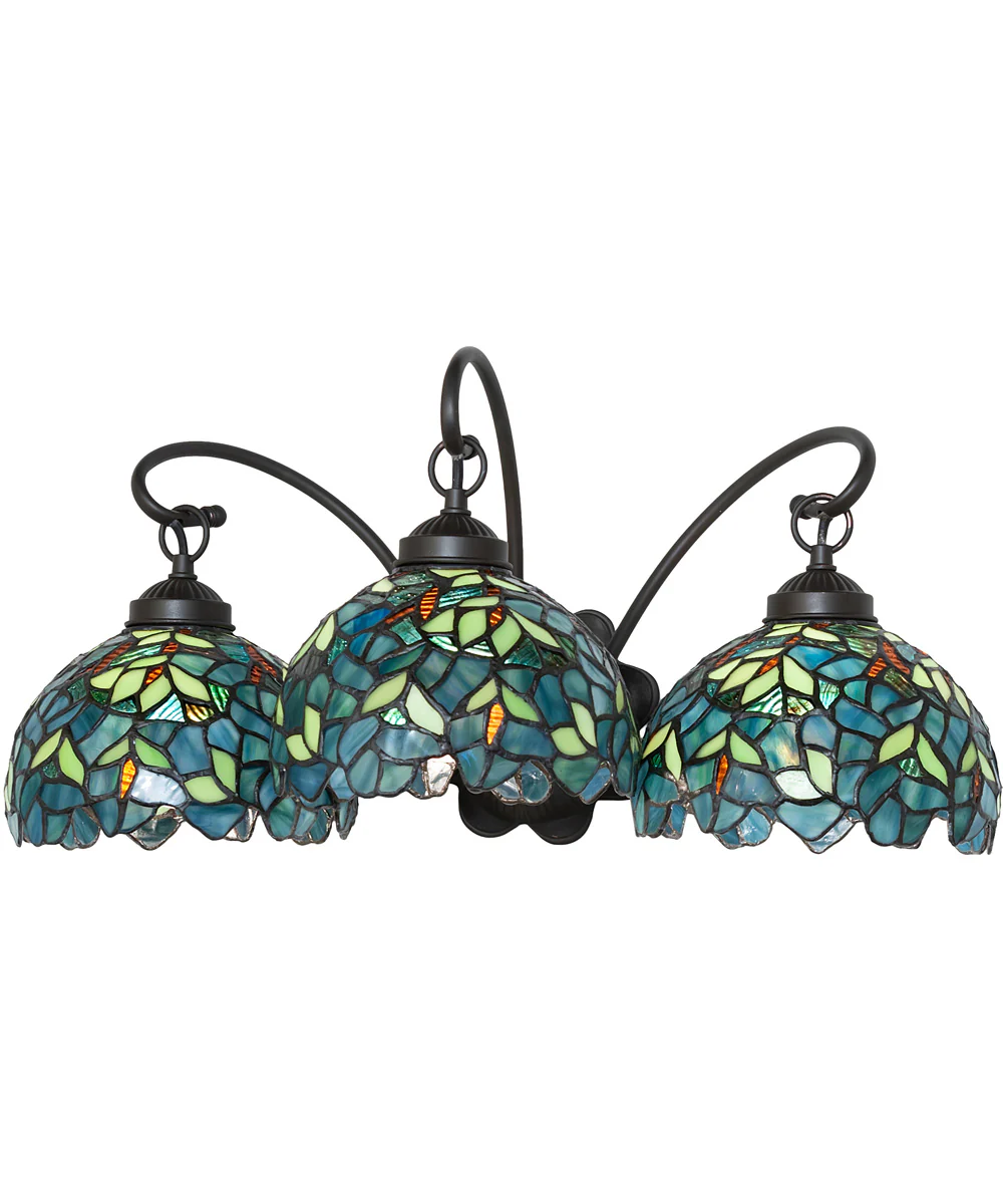 22" Wide Nightfall Wisteria 3 Light Wall Sconce