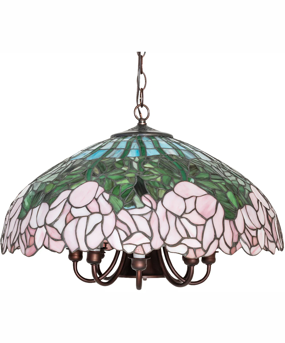 22" Wide Tiffany Cabbage Rose Pendant - Image 3
