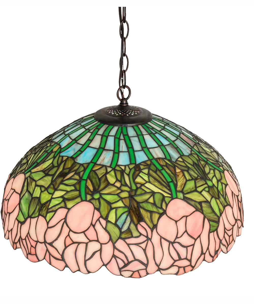 22" Wide Tiffany Cabbage Rose Pendant - Image 4