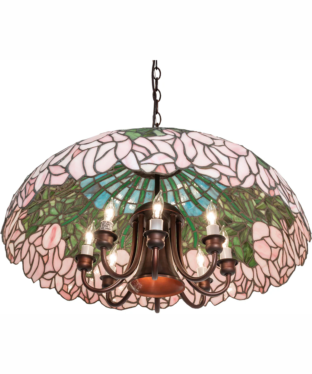 22" Wide Tiffany Cabbage Rose Pendant - Image 5