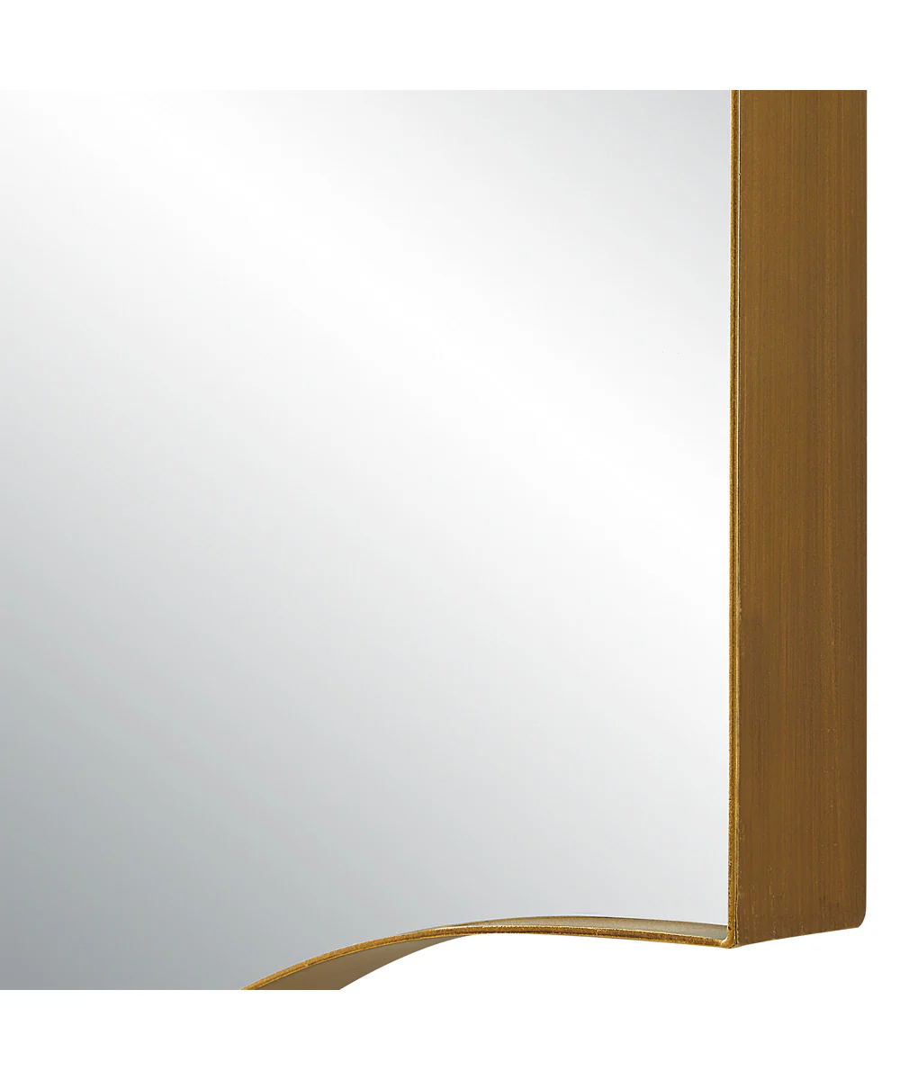 22x34" Wall Mirror in Brushed Gold Paint - Image 5