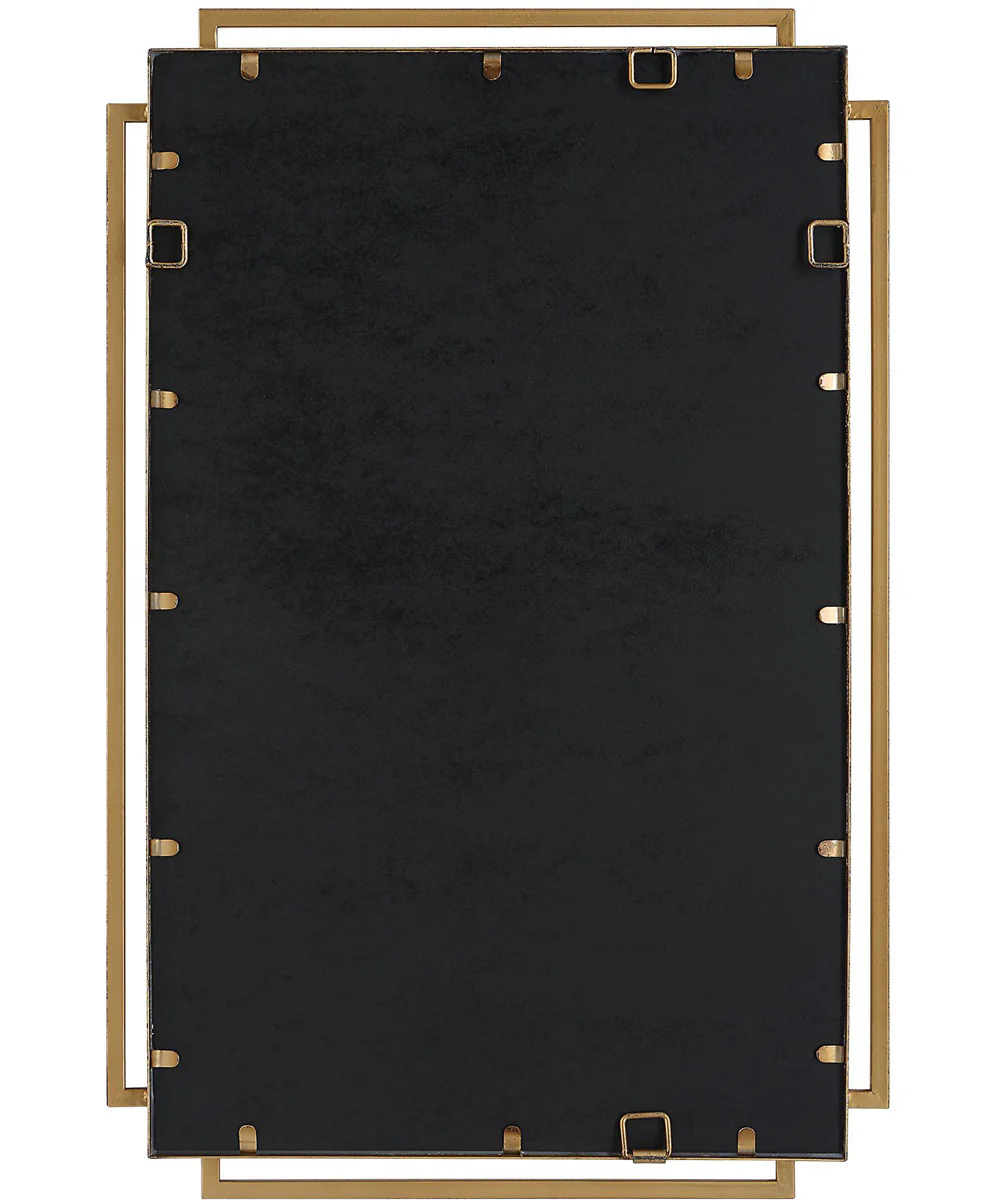 22x34" Wall Mirror in Brushed Gold with Subtle Silver - Image 6
