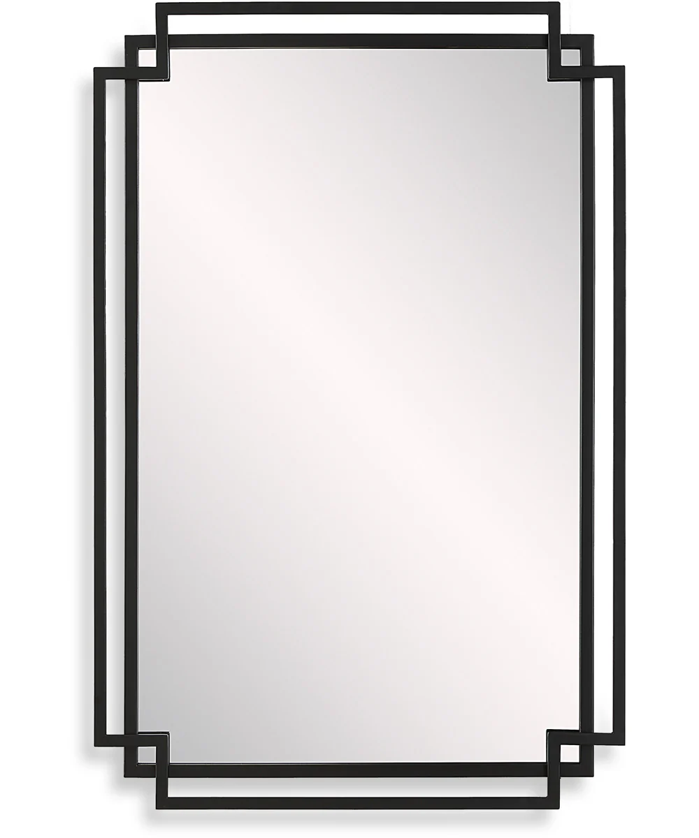 22x34" Wall Mirror in Matte Black
