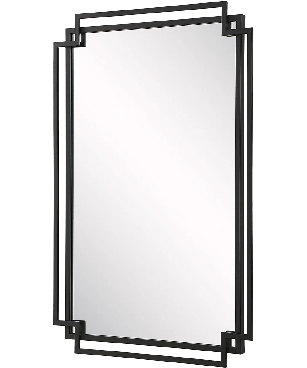22x34" Wall Mirror in Matte Black - Image 4
