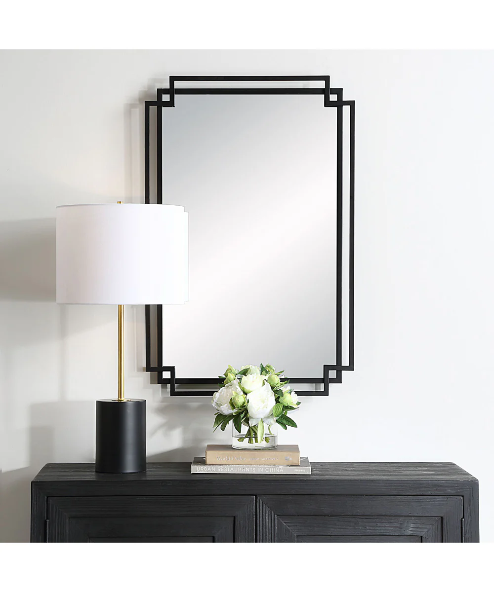 22x34" Wall Mirror in Matte Black - Image 5