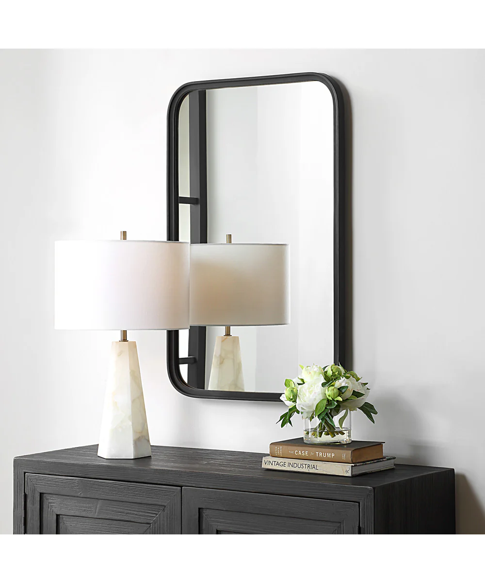 22x34" Wall Mirror Matte Black - Image 3