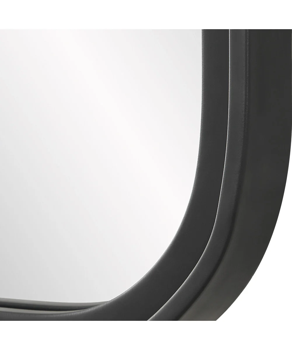 22x34" Wall Mirror Matte Black - Image 5