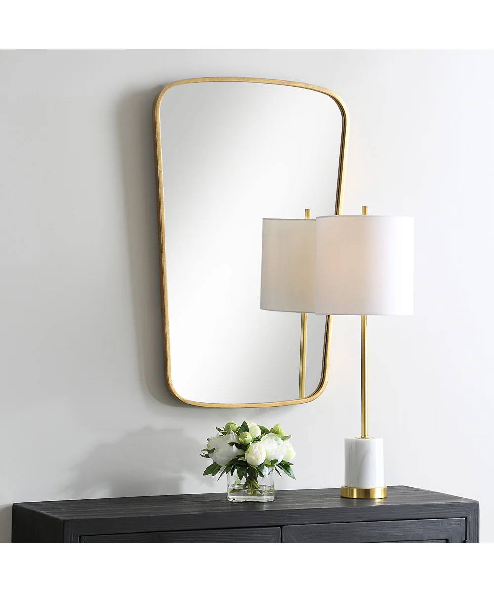 22x34" Wall Mirror with Gold Leaf - Image 3