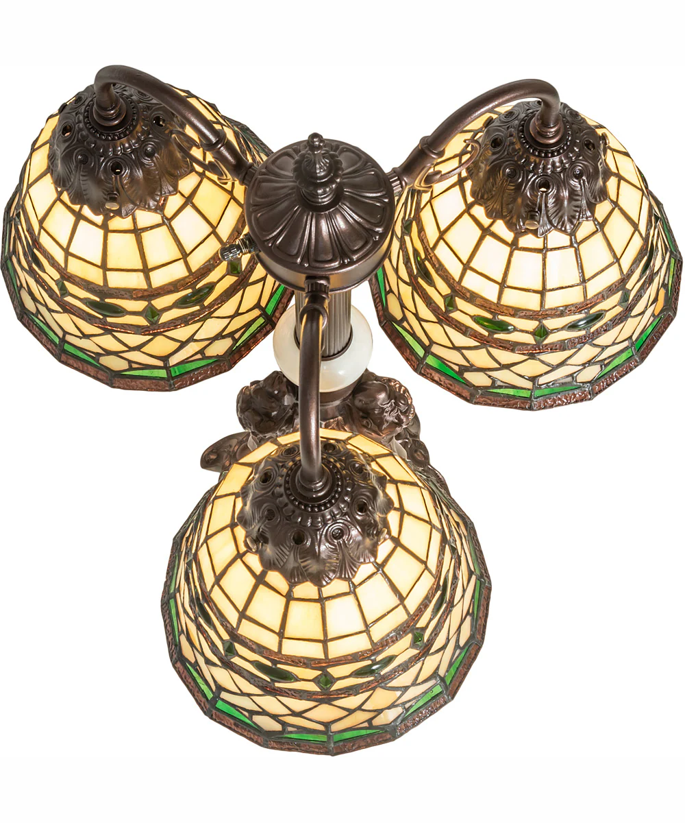 23" High Tiffany Roman 3 Light Table Lamp - Image 4