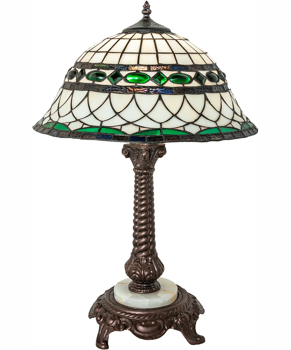 23" High Tiffany Roman Table Lamp - Image 5