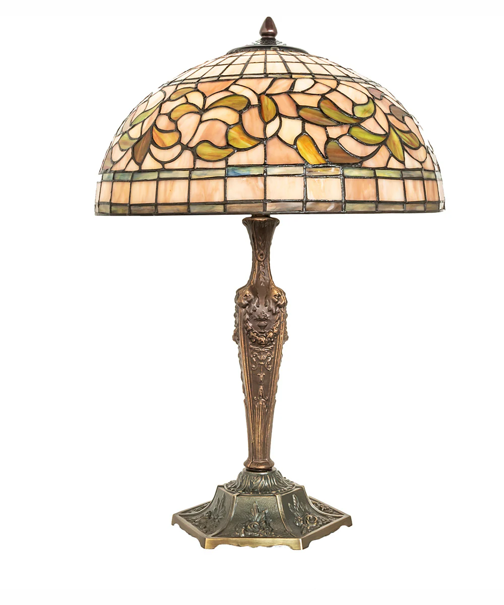 23" High Tiffany Turning Leaf Table Lamp - Image 5