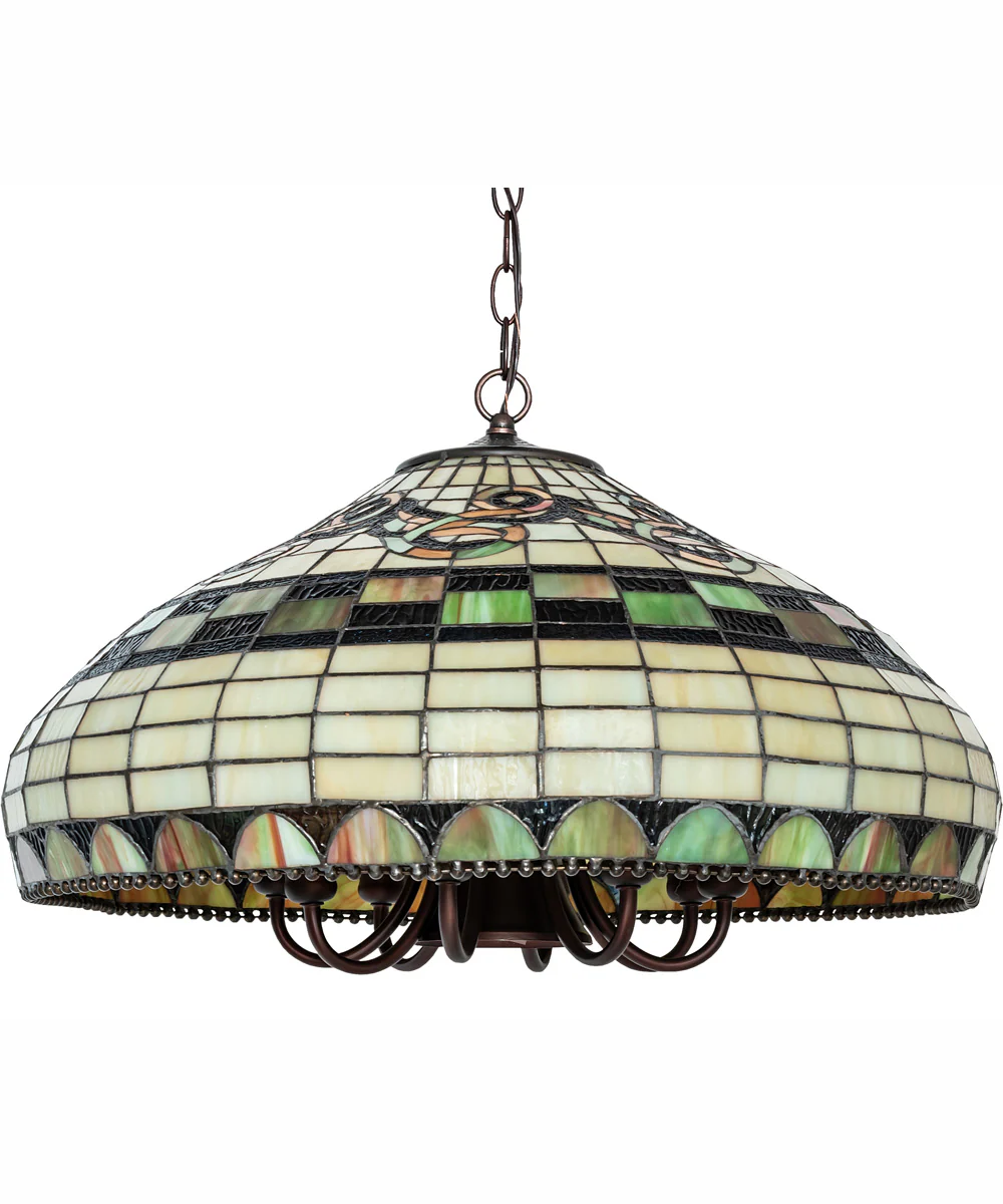 23" Wide Tiffany Edwardian Pendant - Image 3