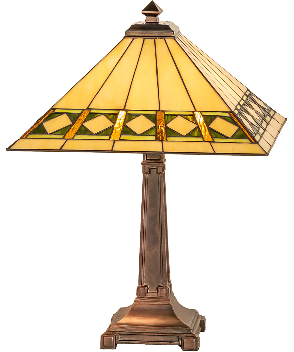 24" High Diamond Band Mission Table Lamp - Image 2