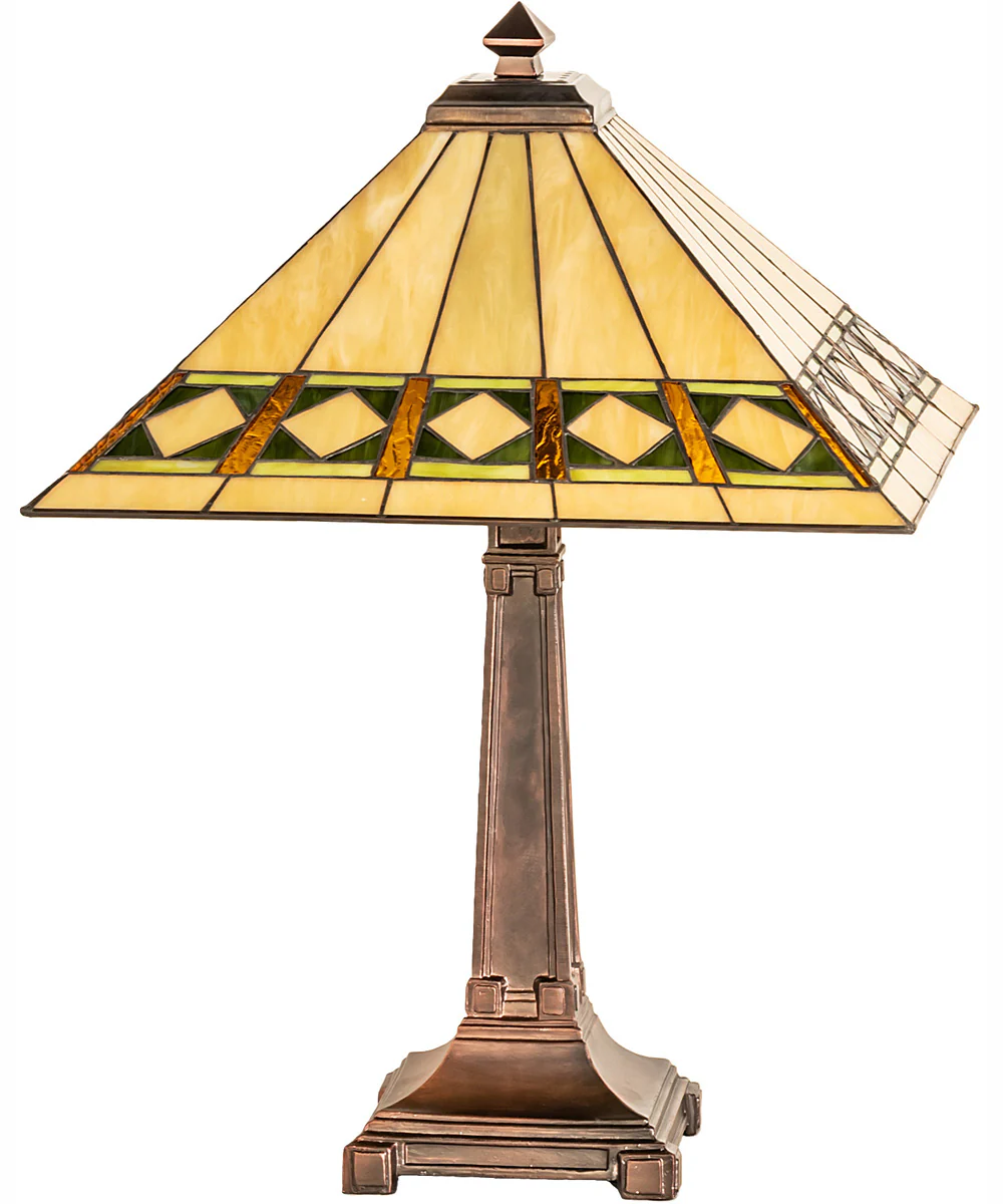 24" High Diamond Band Mission Table Lamp - Image 3