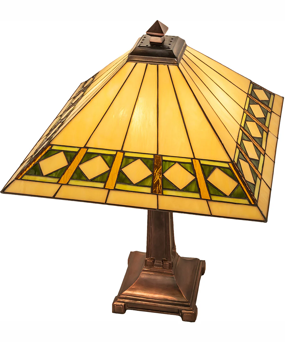 24" High Diamond Band Mission Table Lamp - Image 4