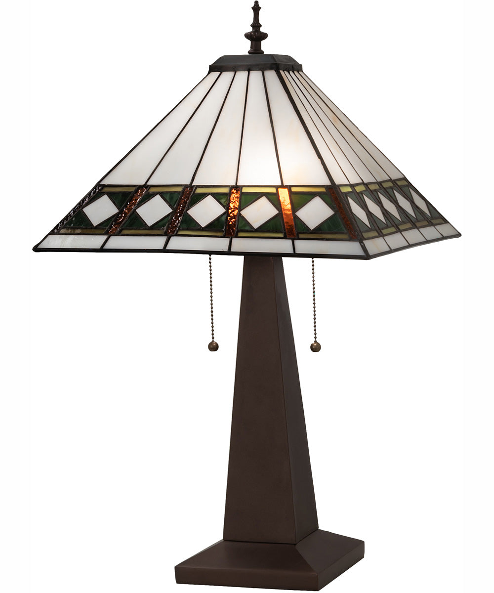 24" High Diamond Band Mission Table Lamp - Image 2