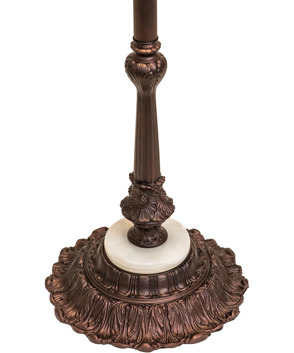 24" High Tiffany Jeweled Peacock Floor Lamp - Image 6