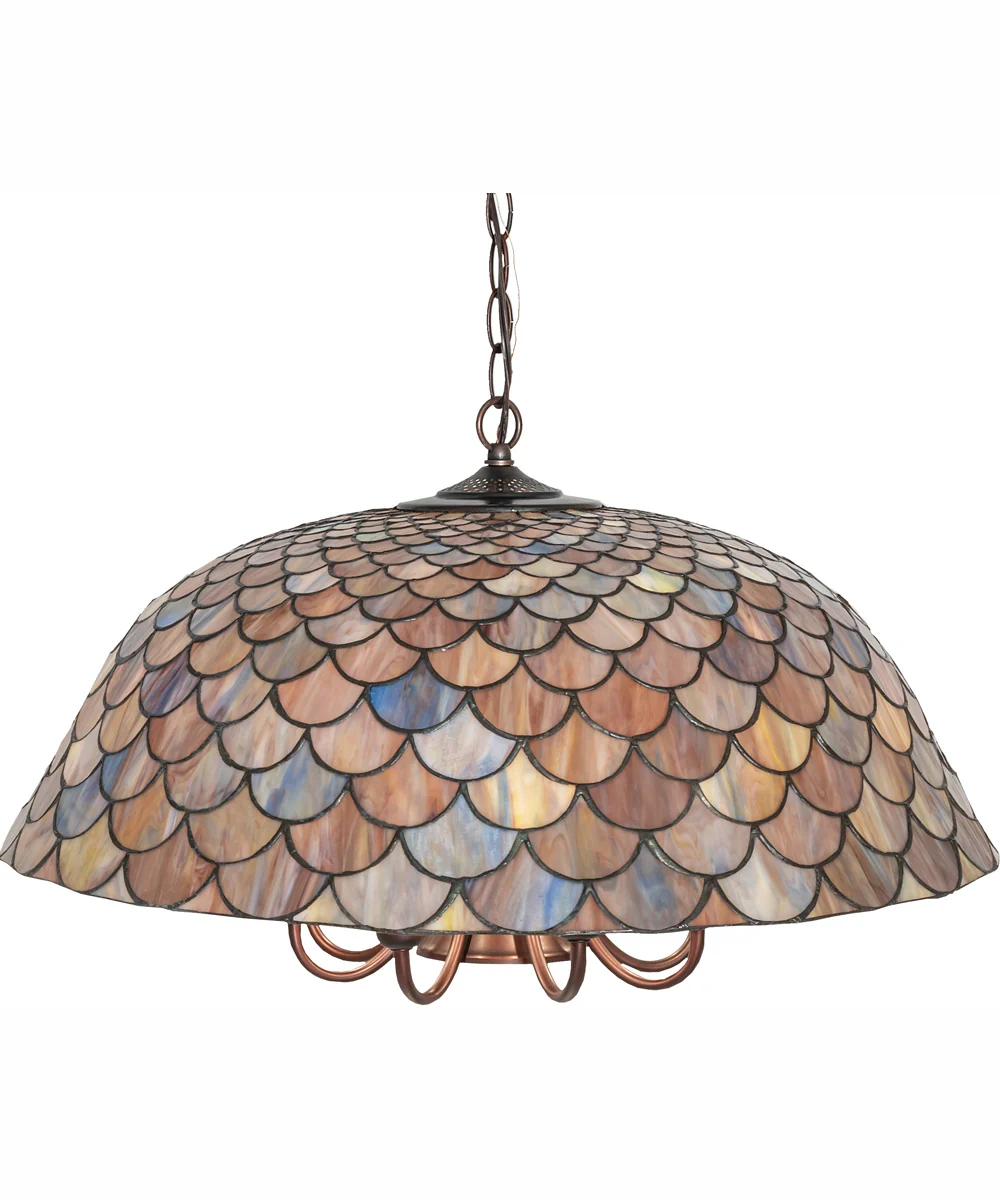 24" Wide Tiffany Fishscale Pendant - Image 2