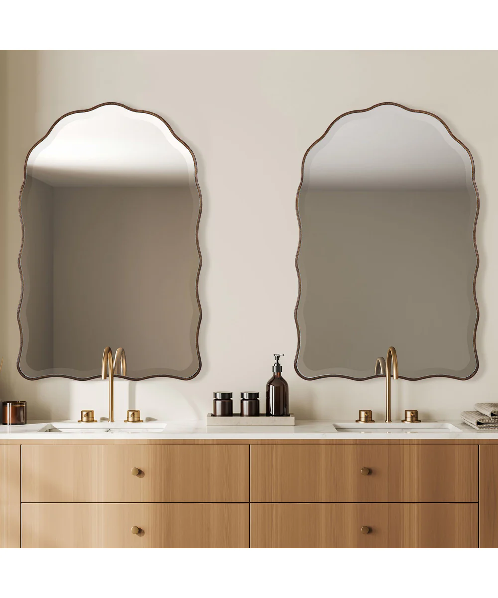 24x36" Wall Mirror in Antique Bronze with Gold - Image 2