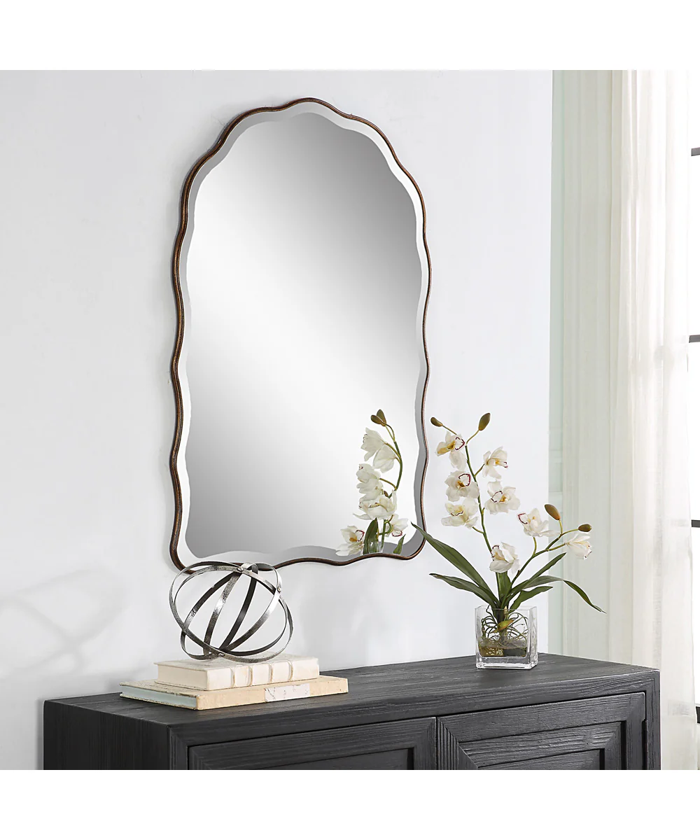 24x36" Wall Mirror in Antique Bronze with Gold - Image 3
