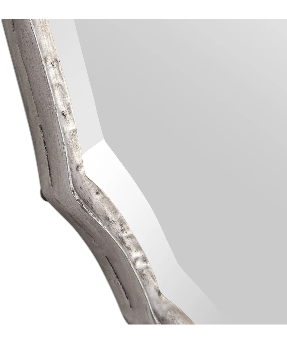 24x36" Wall Mirror in Hammered Silver - Image 5
