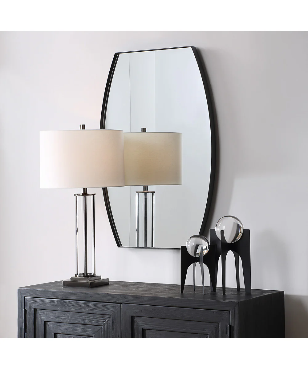 24x36" Wall Mirror Matte Black - Image 3