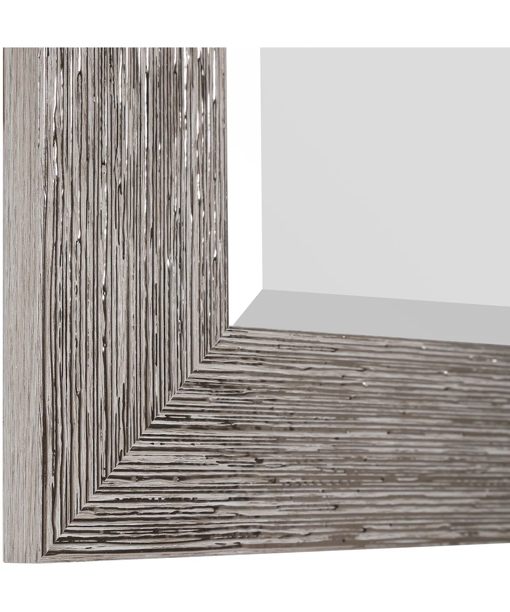 26x36" Wall Mirror Slightly Raised in Silver Tones - Image 5