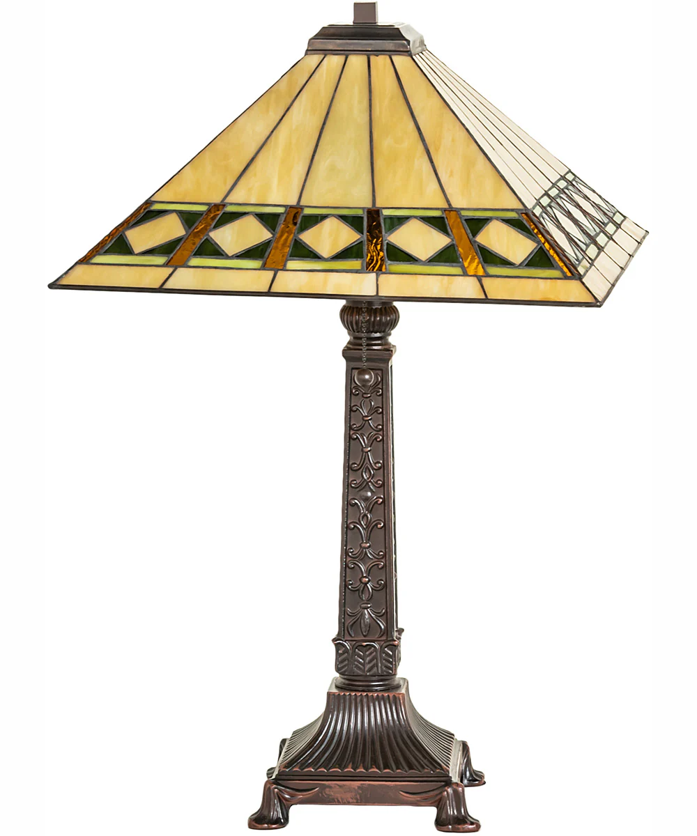 27" High Diamond Band Mission Table Lamp - Image 3