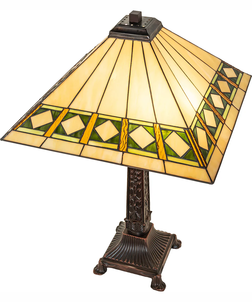 27" High Diamond Band Mission Table Lamp - Image 4