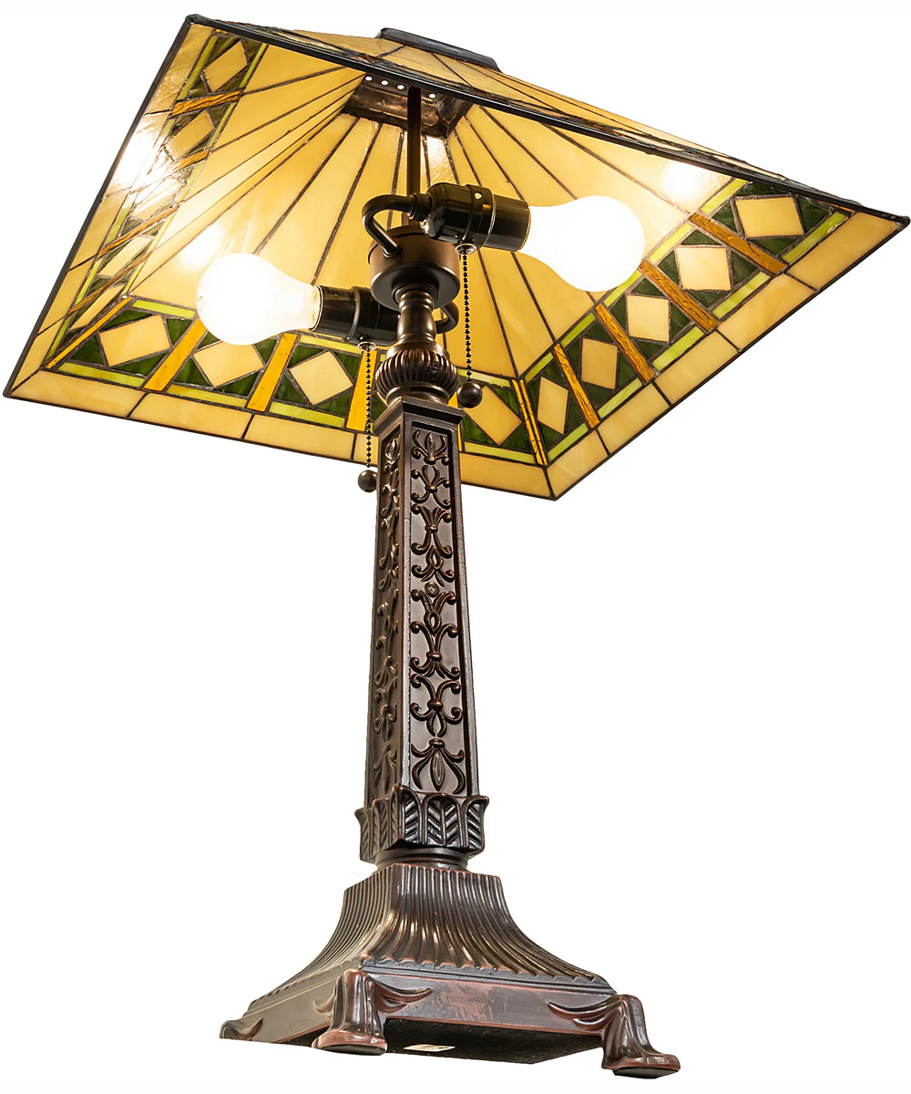 27" High Diamond Band Mission Table Lamp - Image 6