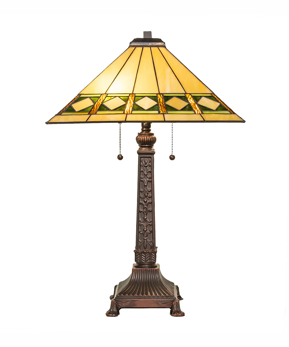 27" High Diamond Band Mission Table Lamp - Image 7
