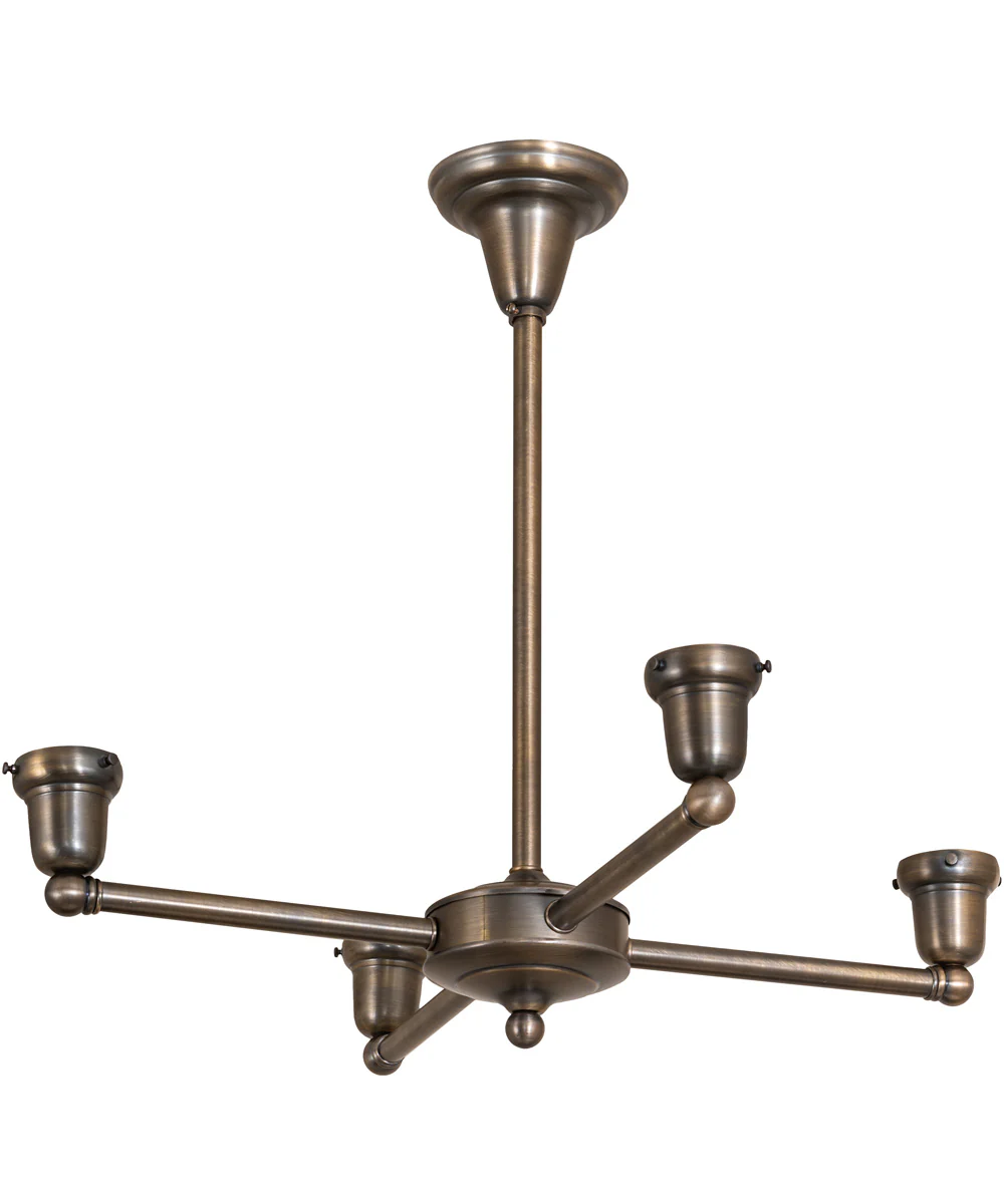 27" Wide Revival Oyster Bay Goblet 4 Light Chandelier - Image 10