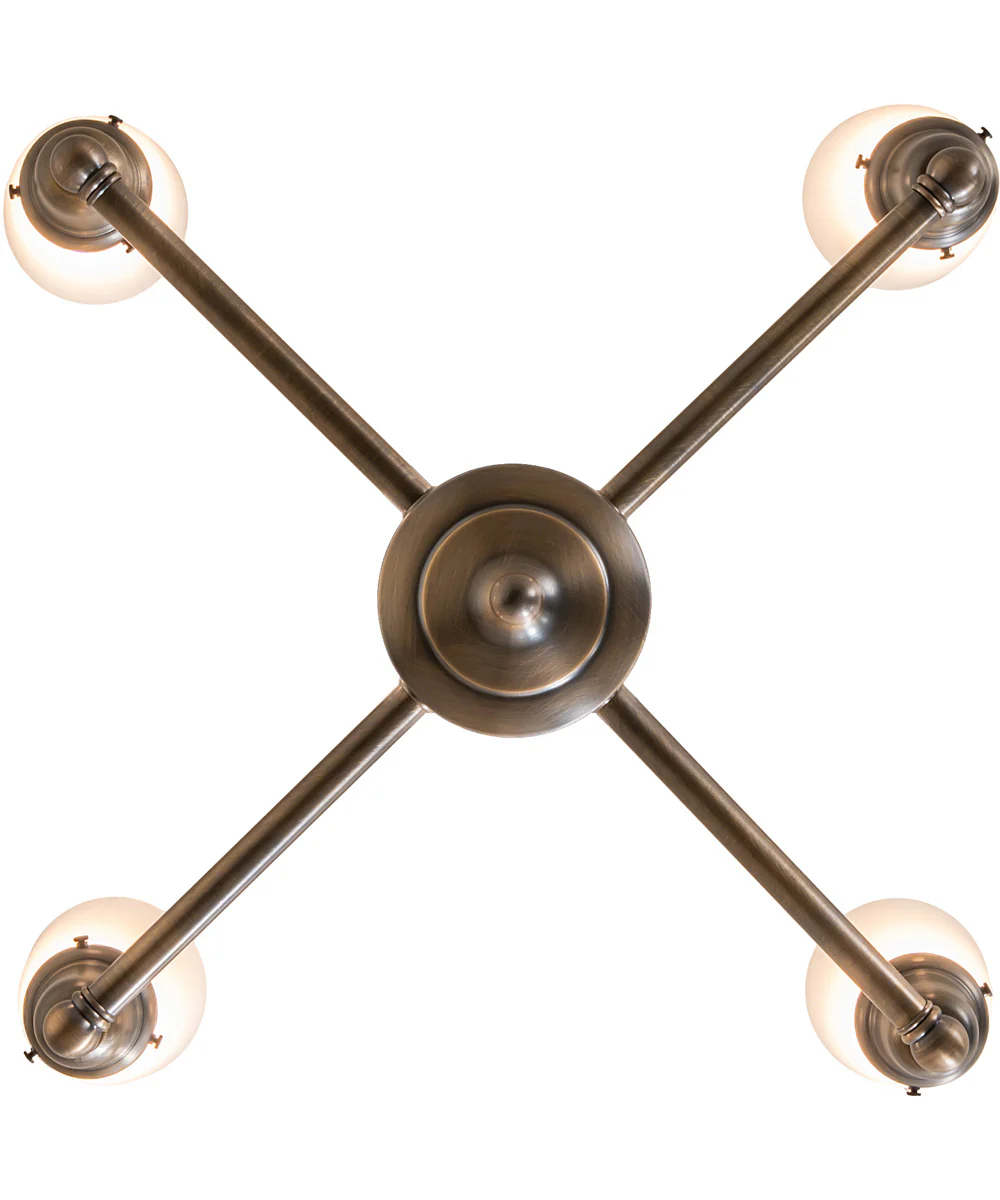 27" Wide Revival Oyster Bay Goblet 4 Light Chandelier - Image 6