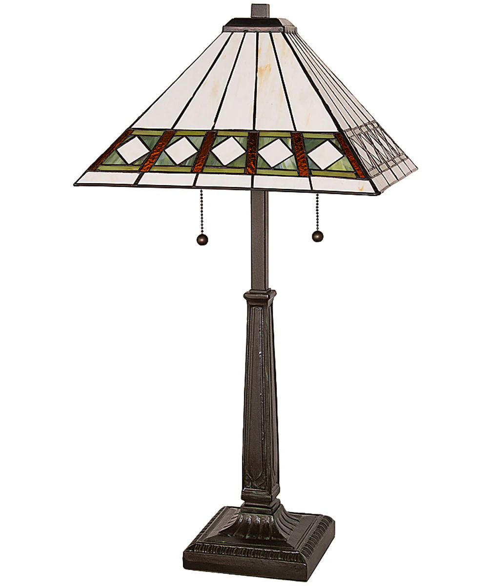 28" High Diamond Band Mission Table Lamp - Image 2