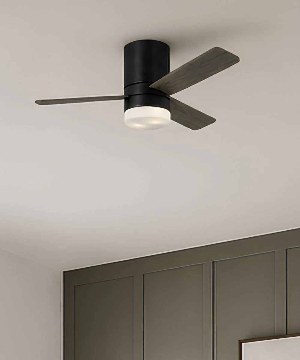 44" Era Modern 3-Blade Ceiling Fan Aged Pewter with Light Grey Weathered Oak Blades, LED Light - Image 5