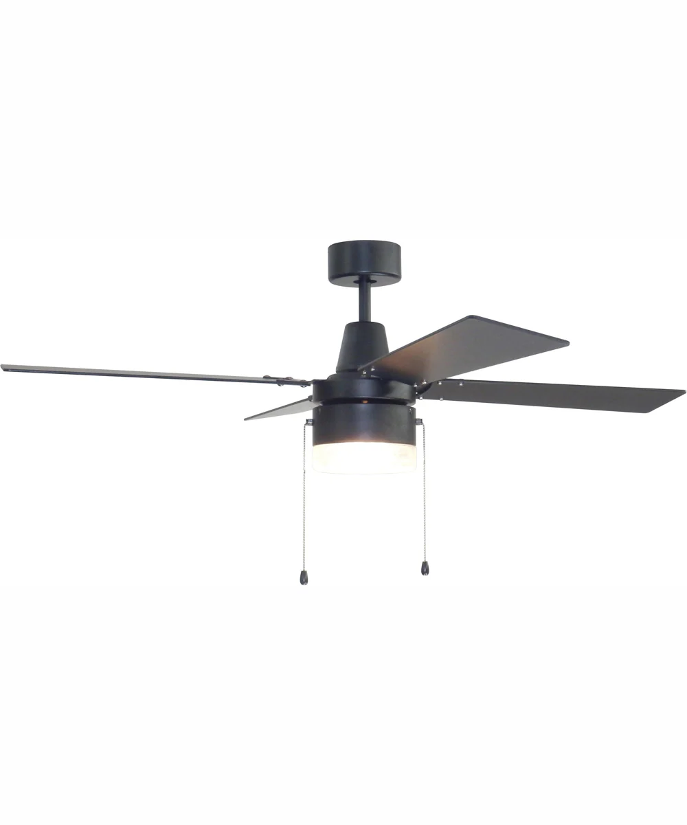 48" Dalton 1-Light Ceiling Fan Flat Black - Image 2