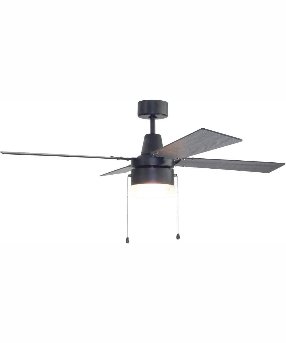 48" Dalton 1-Light Ceiling Fan Flat Black - Image 4