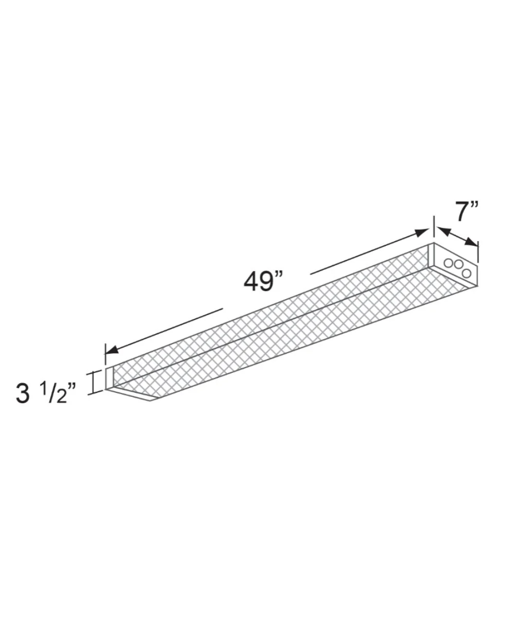 49"w Prismatic Wraparound 1-Light Integrated LED Lightstrip [2 PACK] Ceiling Lights by RP Lighting - Image 4