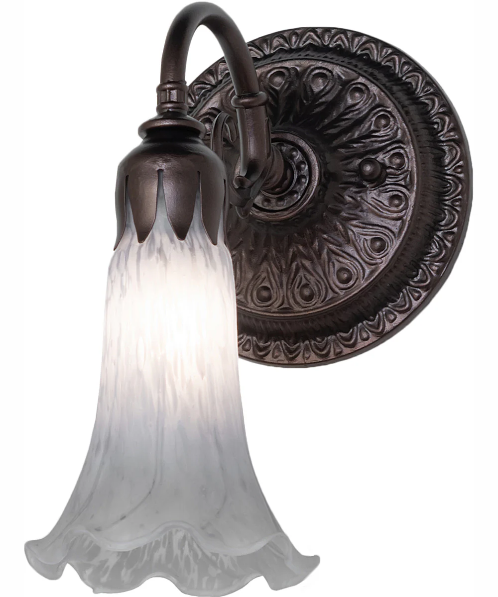 5.5" Wide Gray Tiffany Pond Lily Wall Sconce