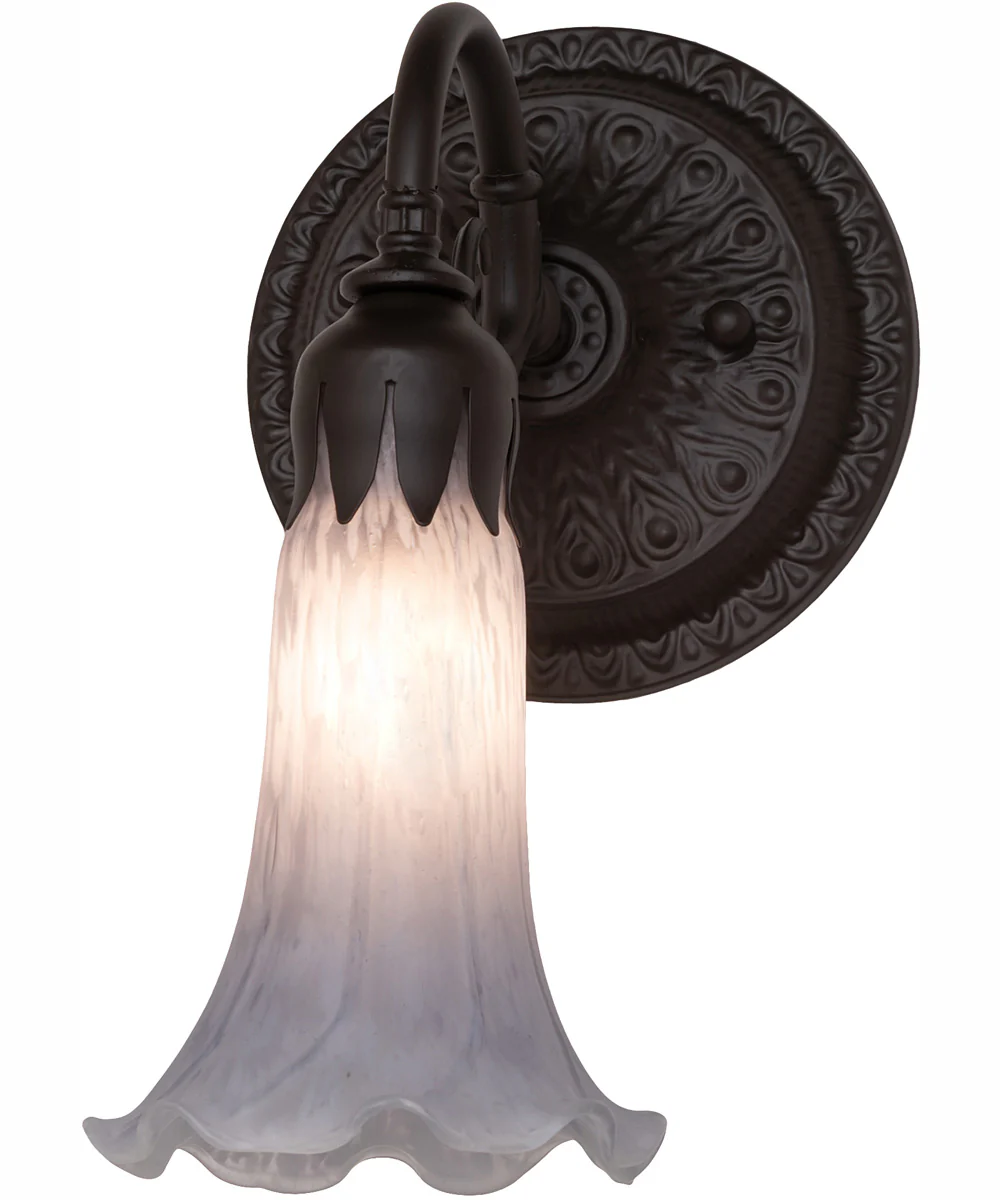 5.5" Wide Gray Tiffany Pond Lily Wall Sconce - Image 2