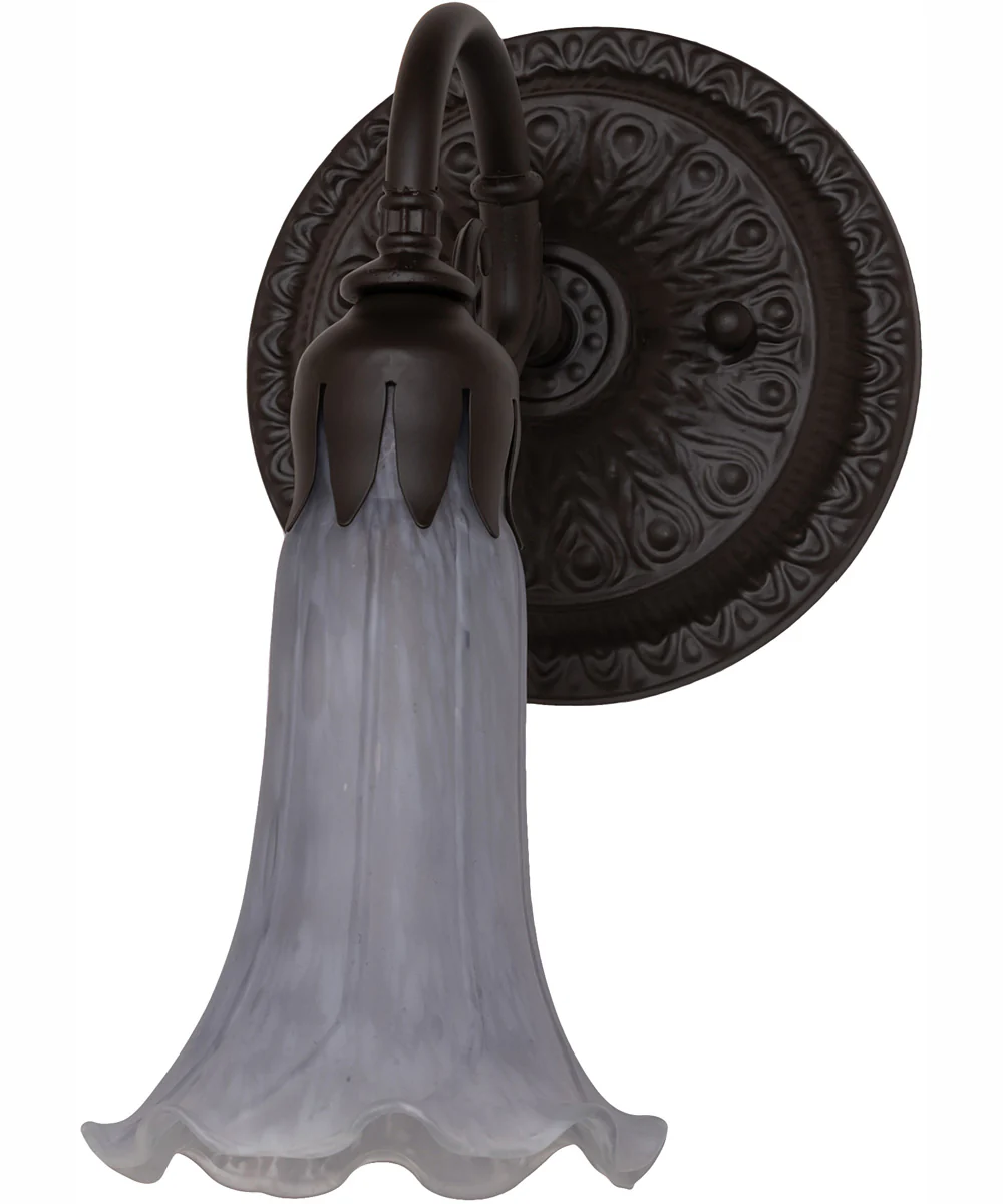 5.5" Wide Gray Tiffany Pond Lily Wall Sconce - Image 3