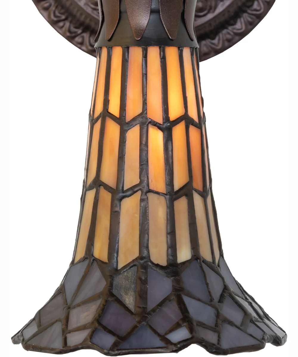 5.5" Wide Stained Glass Pond Lily Wall Sconce - Image 4