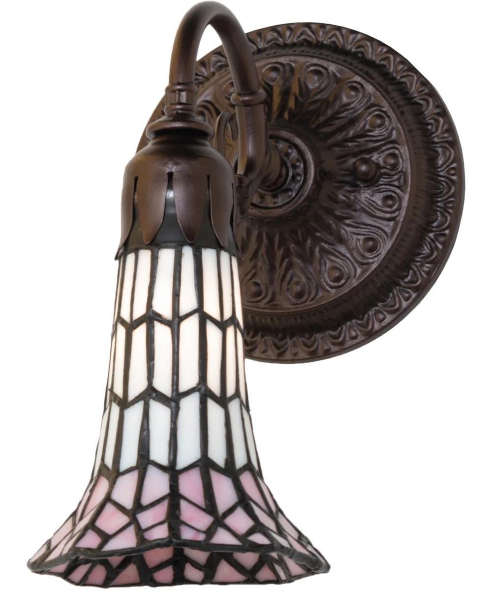 5.5" Wide Stained Glass Pond Lily Wall Sconce - Image 2