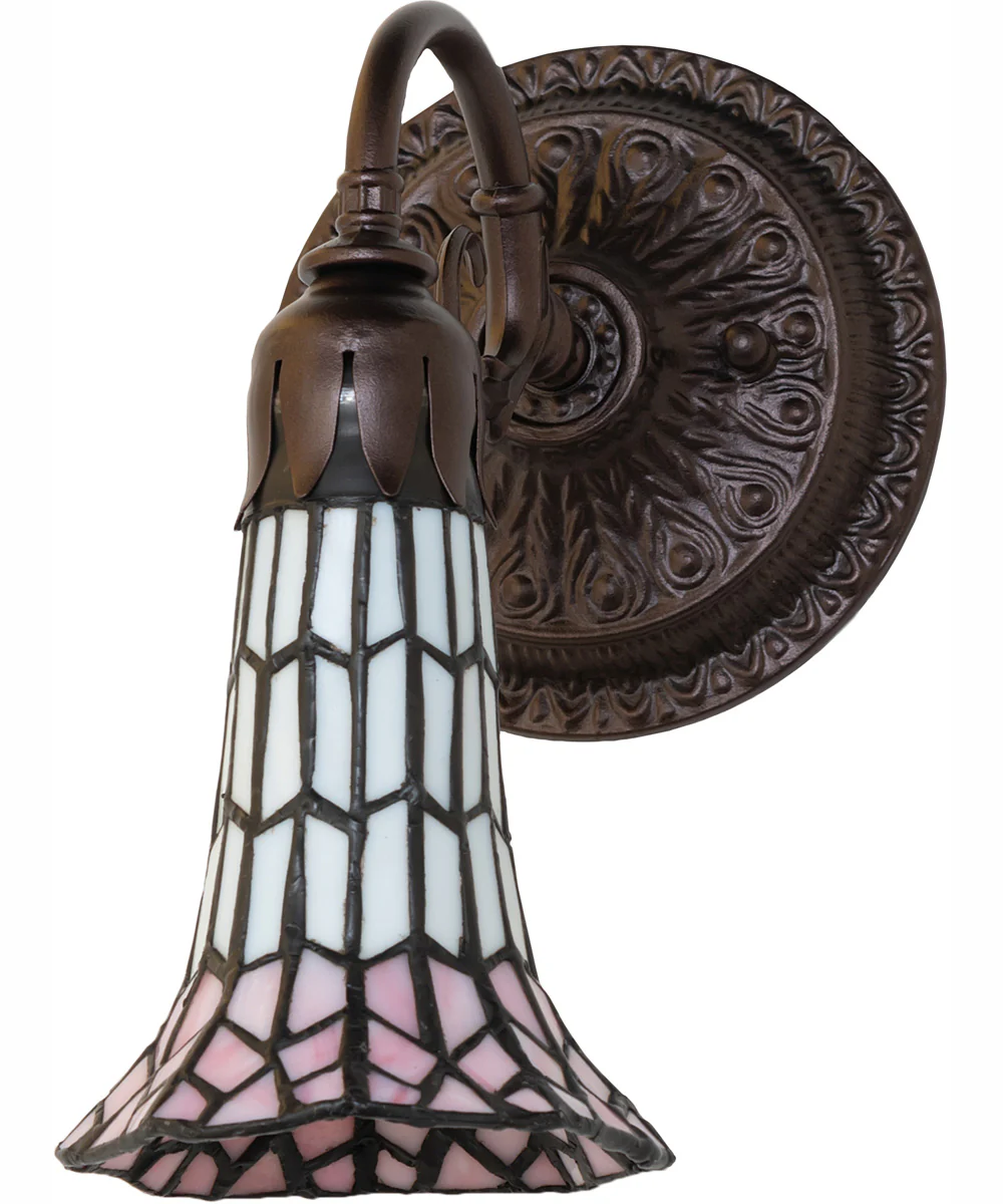 5.5" Wide Stained Glass Pond Lily Wall Sconce - Image 3