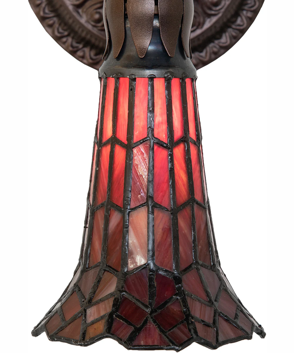 5.5" Wide Stained Glass Pond Lily Wall Sconce - Image 4