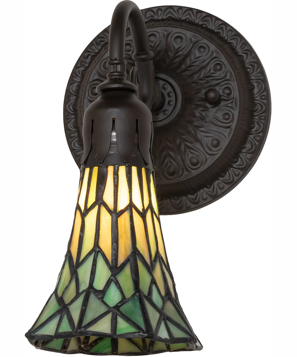5.5" Wide Stained Glass Pond Lily Wall Sconce