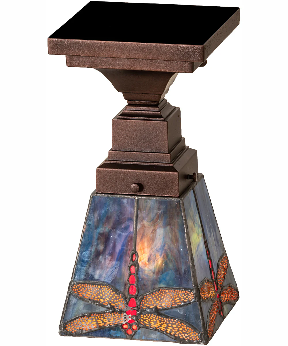 5" Square Prairie Dragonfly Flushmount - Image 4