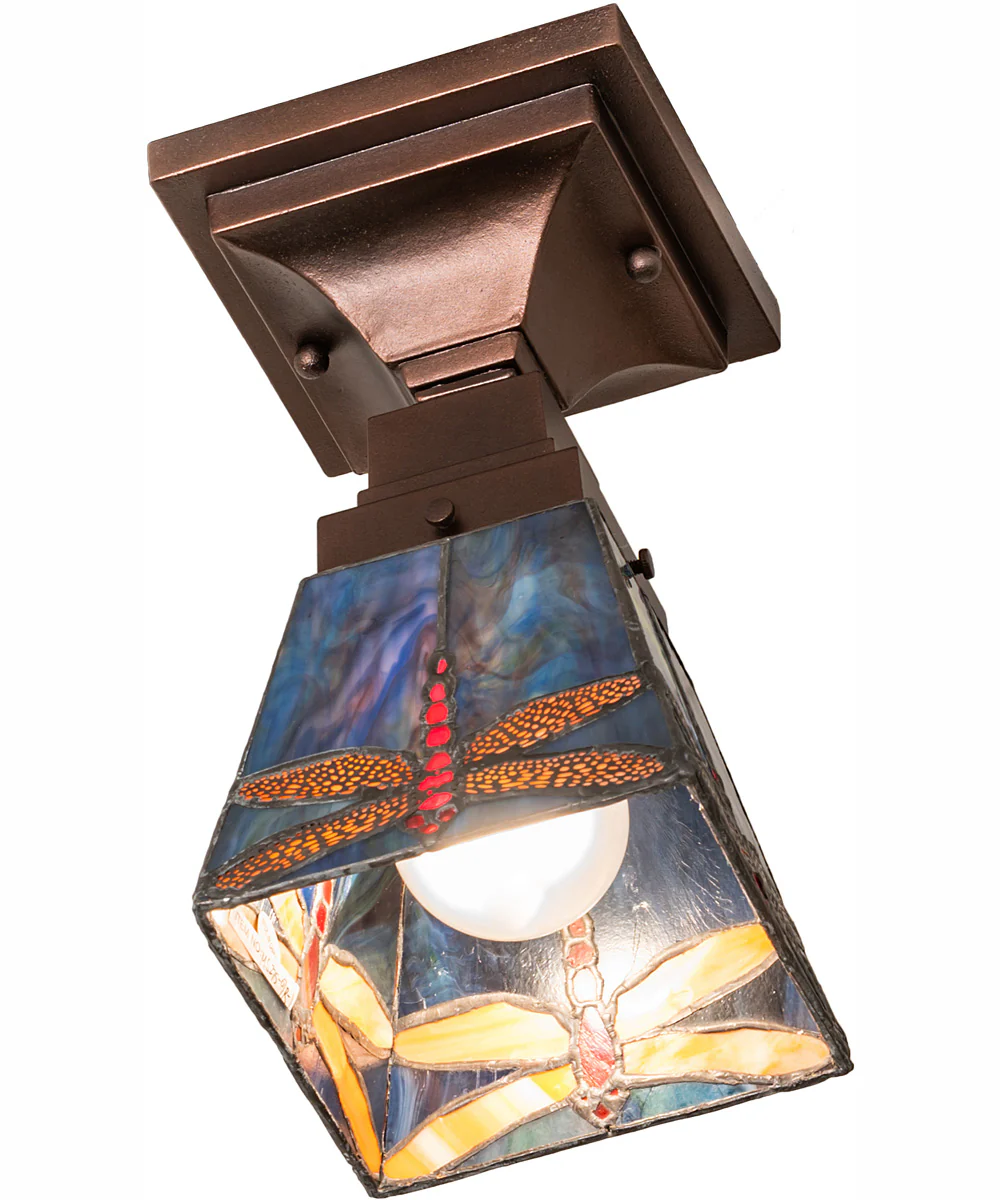 5" Square Prairie Dragonfly Flushmount - Image 6