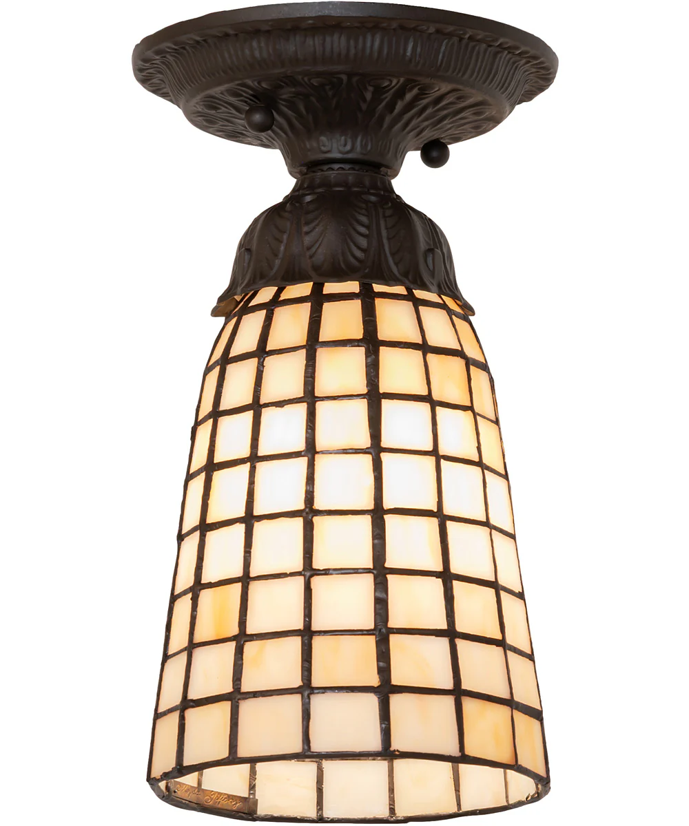 5" Wide Terra Bone Flush Mount