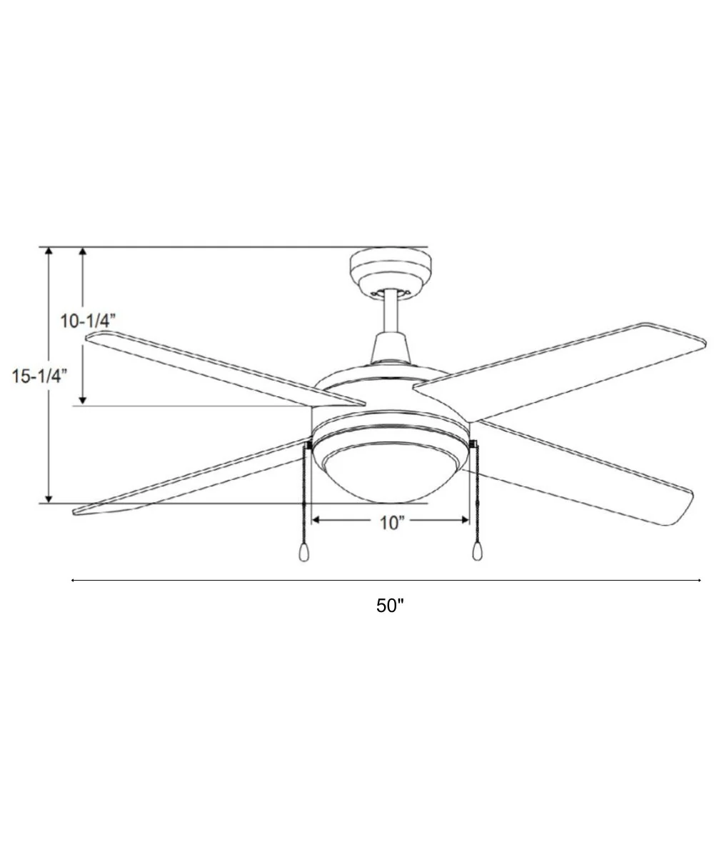 50" Europa 4-Blade Ceiling Fan Brushed Nickel Motor Finish and Walnut Blade Finish with Integrated LED Light - Image 4